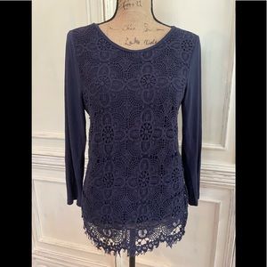 J Crew Factory Front Lace Top
